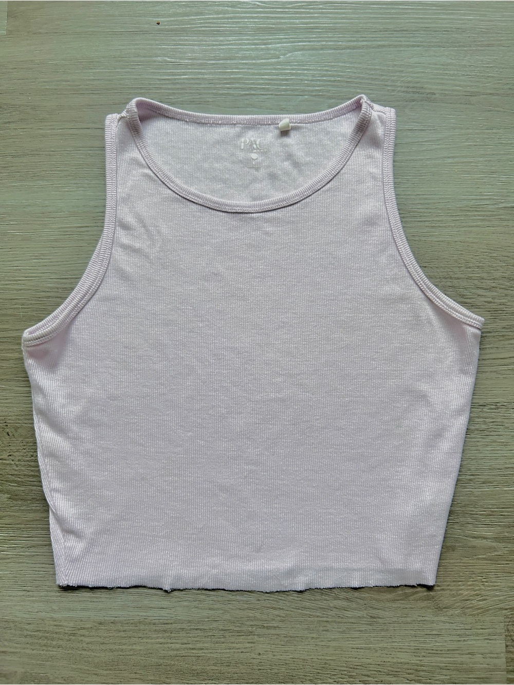 PAC Cares by Pacsun light lilac/pink cropped Ribbed Tank Top - size L